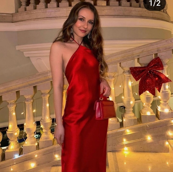 Zara Satin eff3ct halter slip dress - Picture 8 of 14